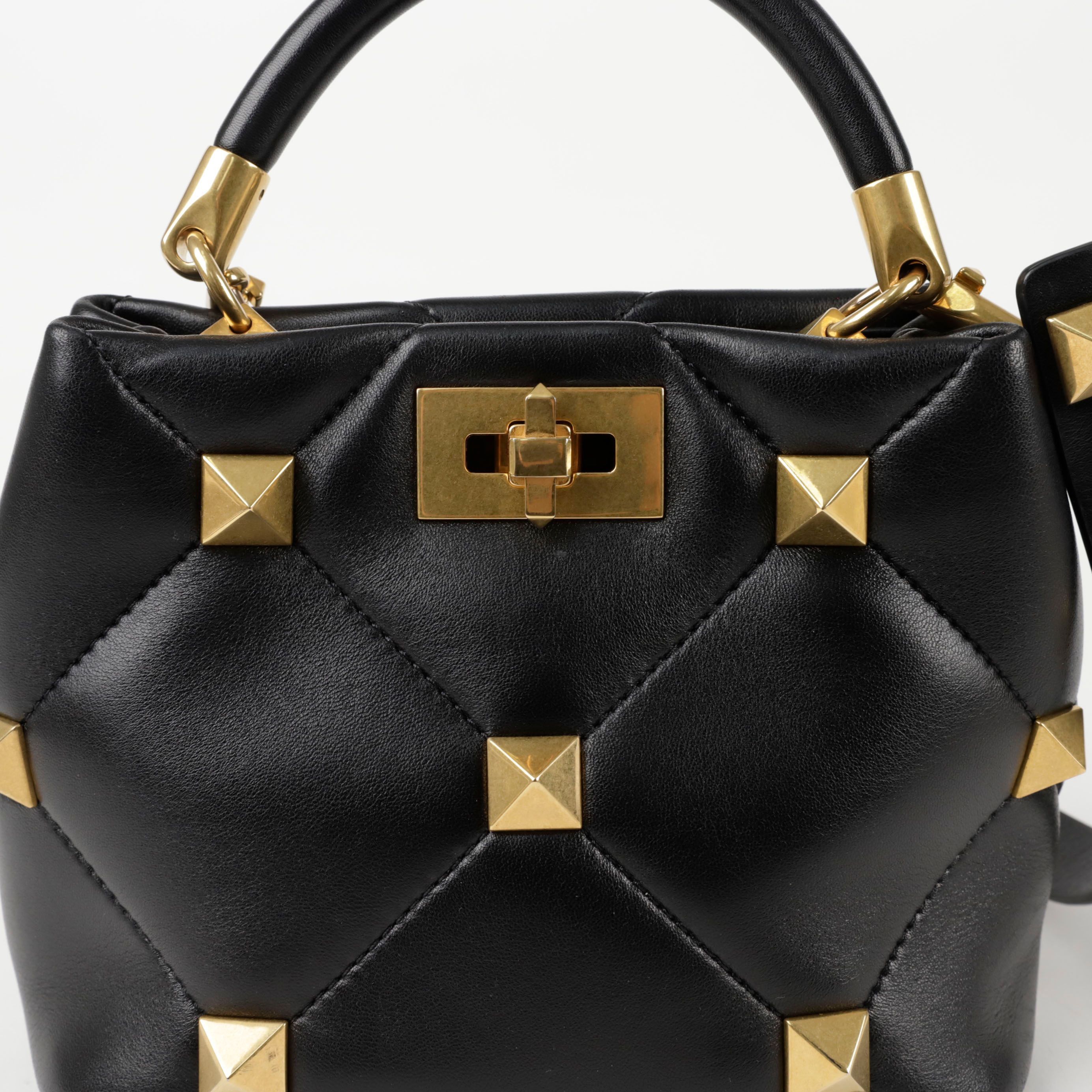 Valentino Roman Stud Small Top Handle Tote Shoulder Bag Size ONE SIZE - 2 Thumbnail