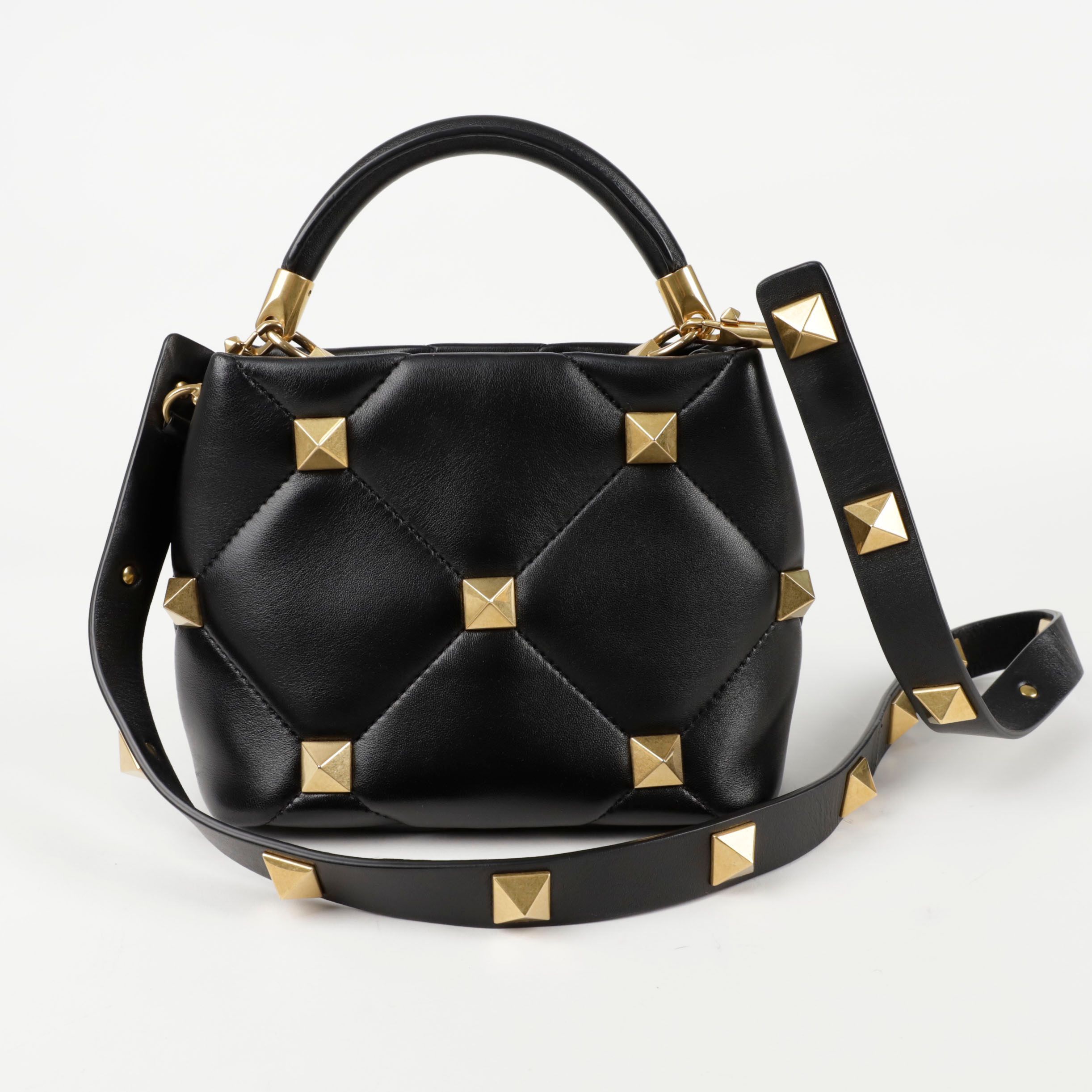 Valentino Roman Stud Small Top Handle Tote Shoulder Bag Size ONE SIZE - 4 Thumbnail