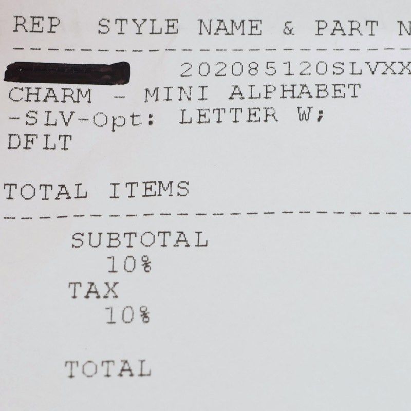 Chrome Hearts Chrome Hearts Stack Alphabet "W" Initial Charm Size ONE SIZE Size ONE SIZE - 5 Thumbnail