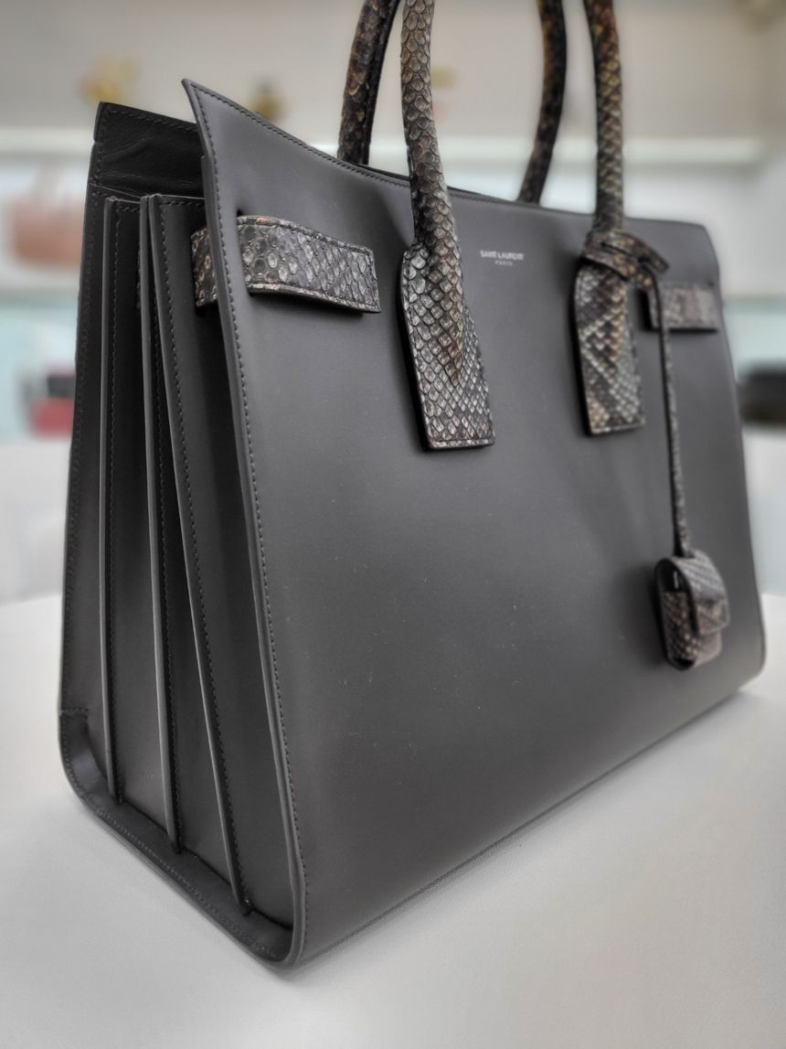 Yves Saint Laurent Sac De Jour Grey Tote Bag Size ONE SIZE - 5 Thumbnail