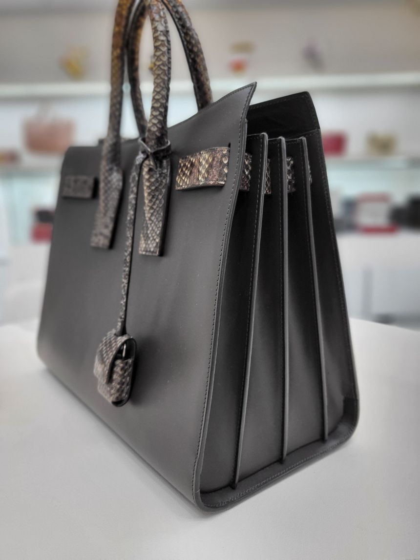 Yves Saint Laurent Sac De Jour Grey Tote Bag Size ONE SIZE - 6 Thumbnail