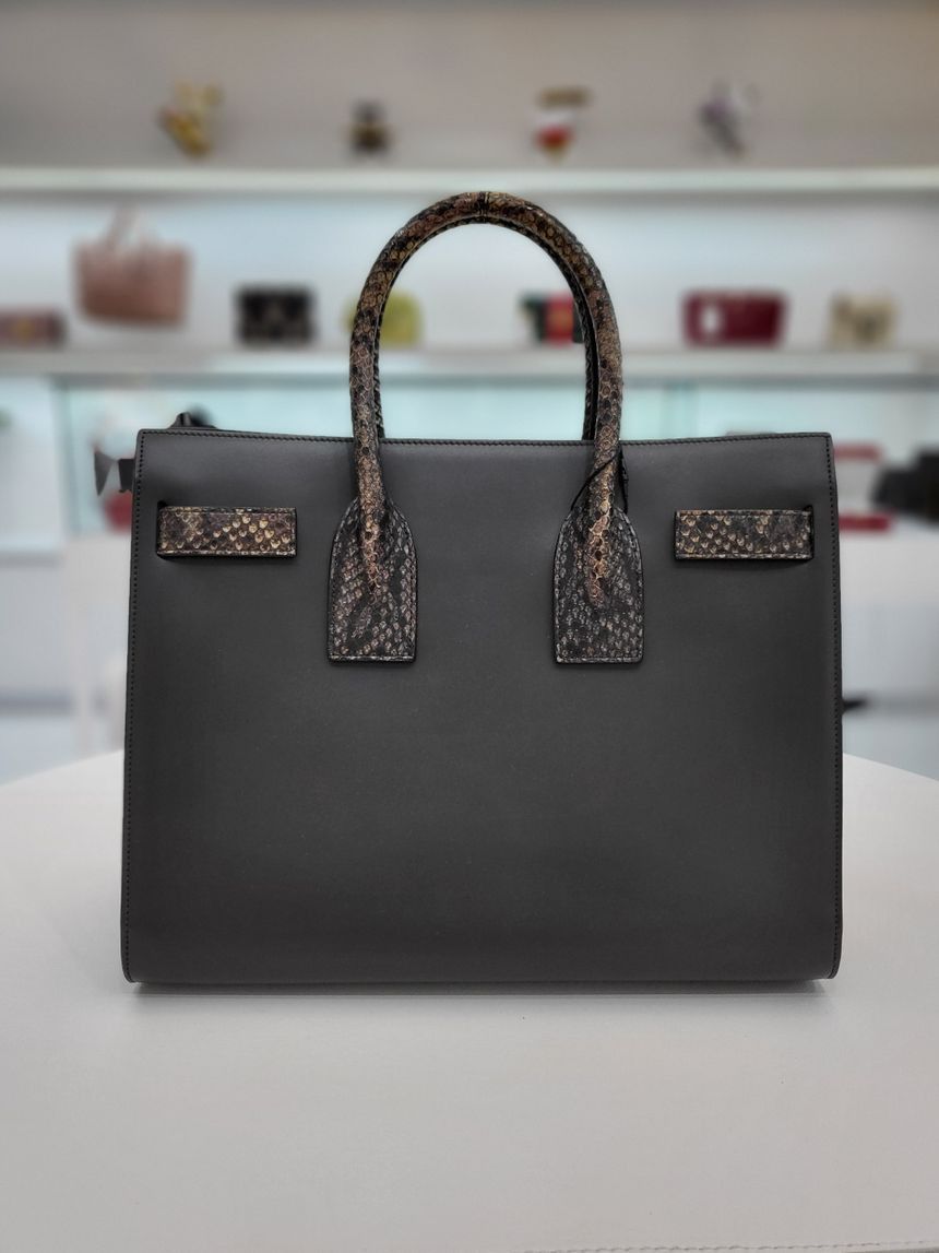 Yves Saint Laurent Sac De Jour Grey Tote Bag Size ONE SIZE - 7 Thumbnail