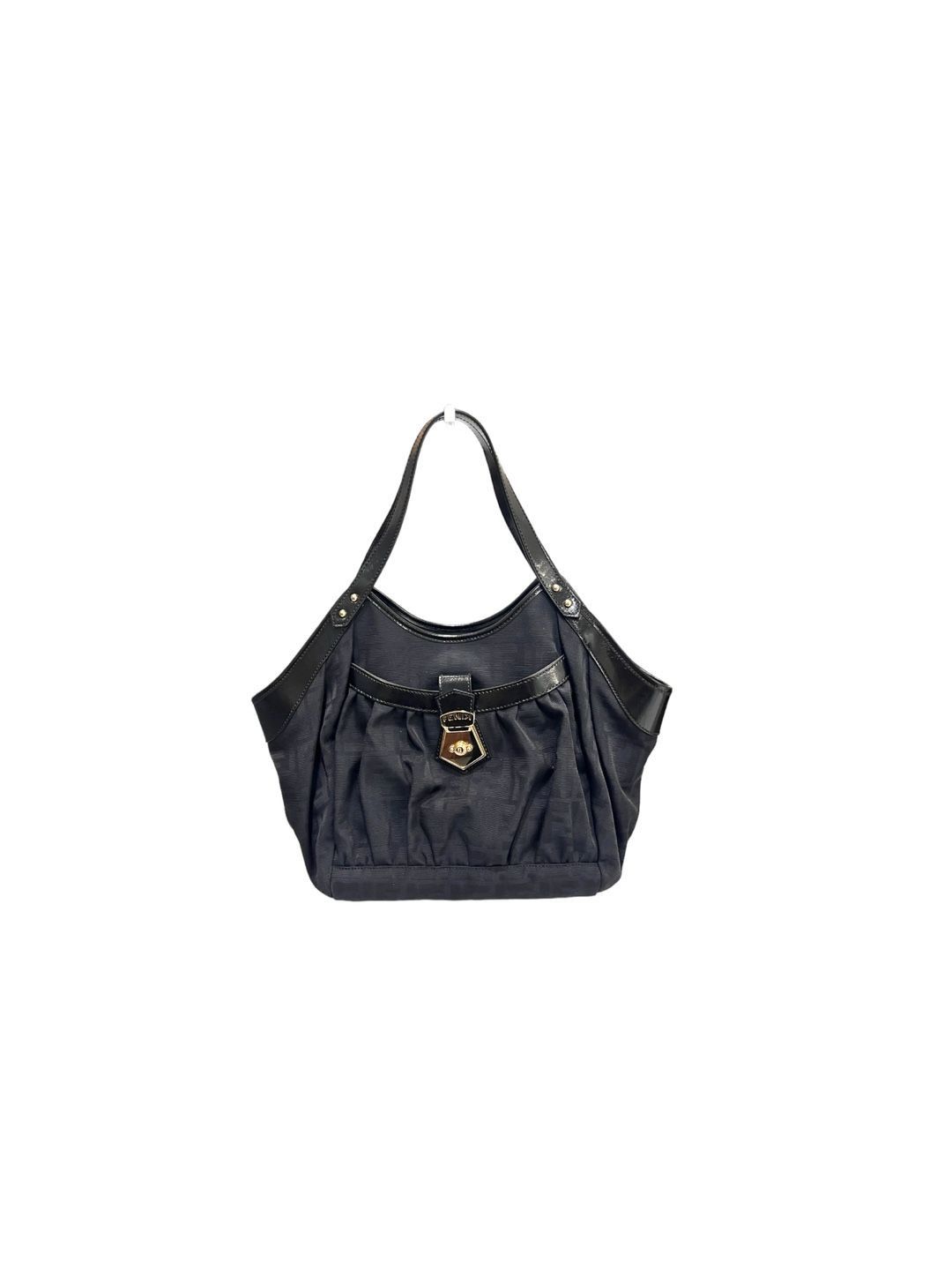 Fendi FF Logo Juka Canvas Tote Bag Black Size ONE SIZE - 2 Thumbnail