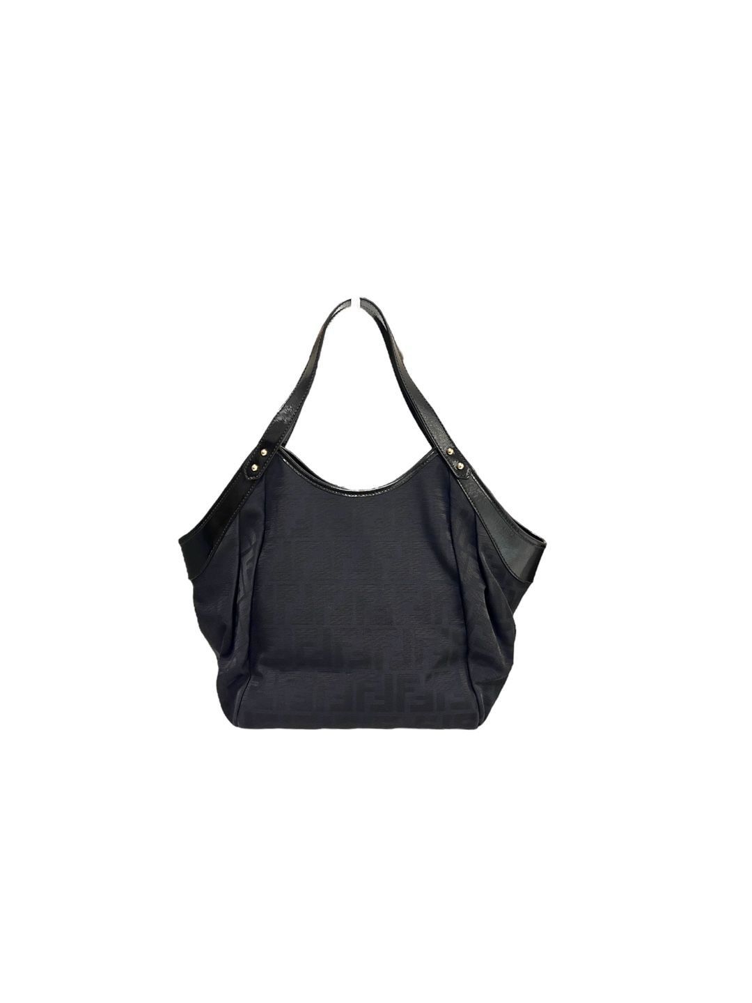 Fendi FF Logo Juka Canvas Tote Bag Black Size ONE SIZE - 4 Thumbnail