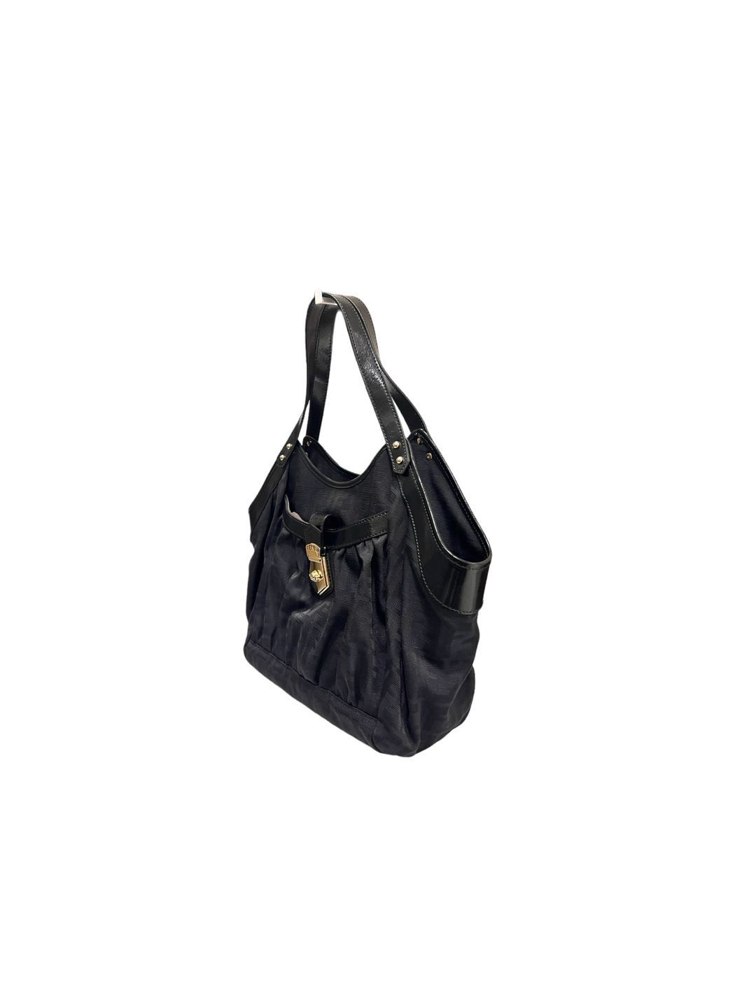 Fendi FF Logo Juka Canvas Tote Bag Black Size ONE SIZE - 3 Thumbnail