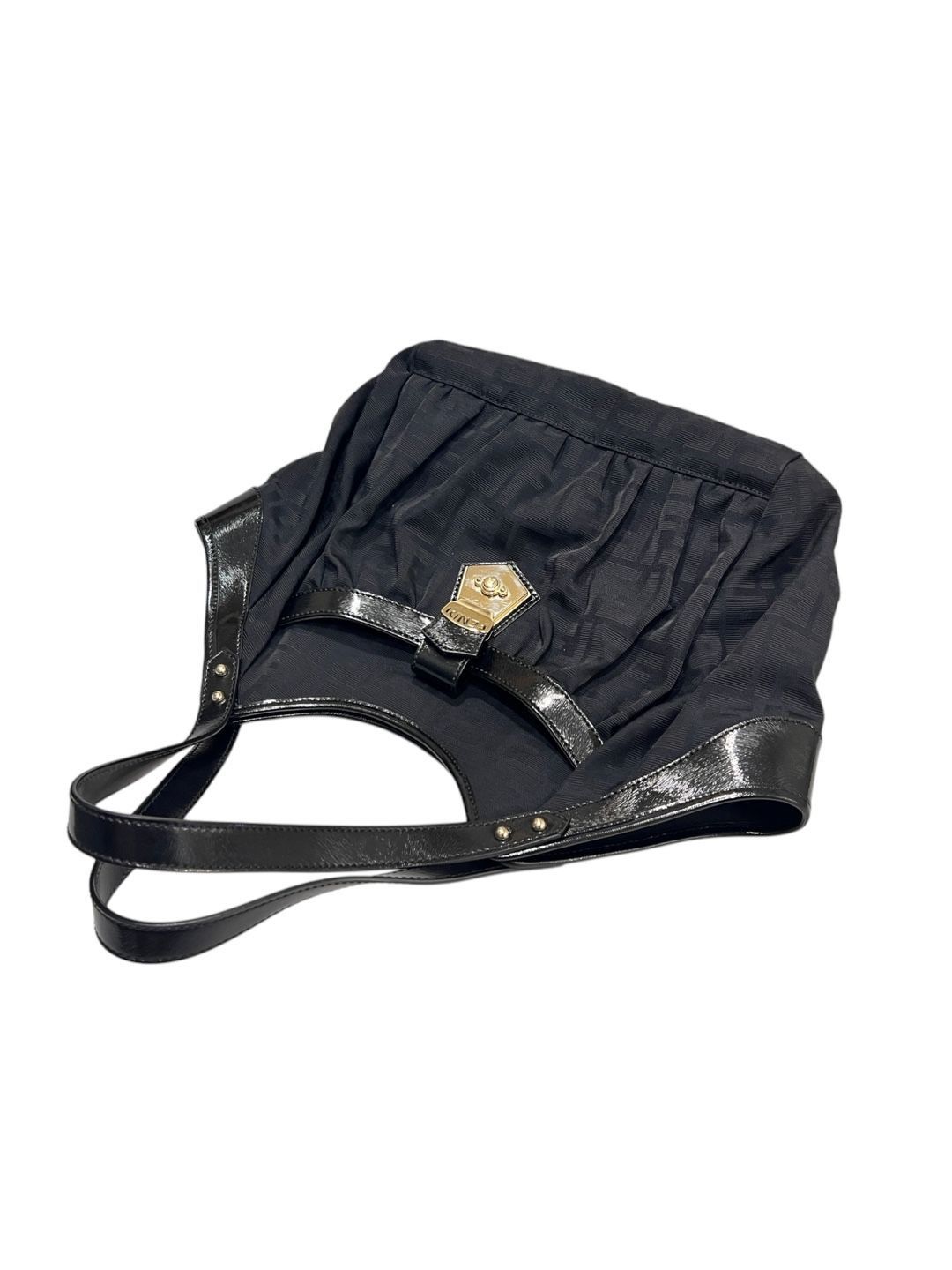 Fendi FF Logo Juka Canvas Tote Bag Black Size ONE SIZE - 6 Thumbnail