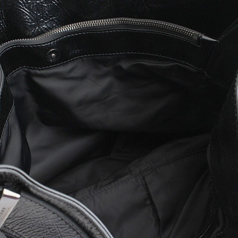 Burberry Black Crinkle Check Big Shoulder Bag Size ONE SIZE - 5 Thumbnail