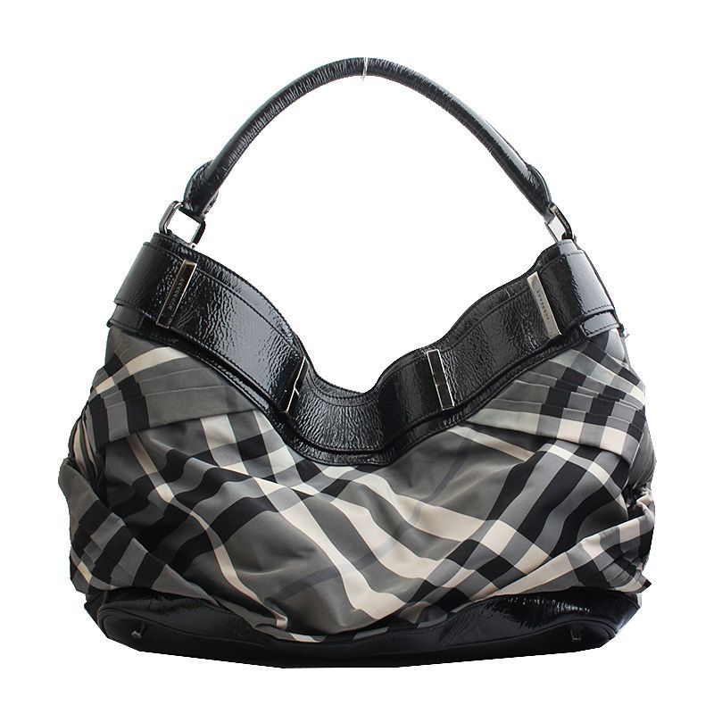 Burberry Black Crinkle Check Big Shoulder Bag Size ONE SIZE - 3 Thumbnail
