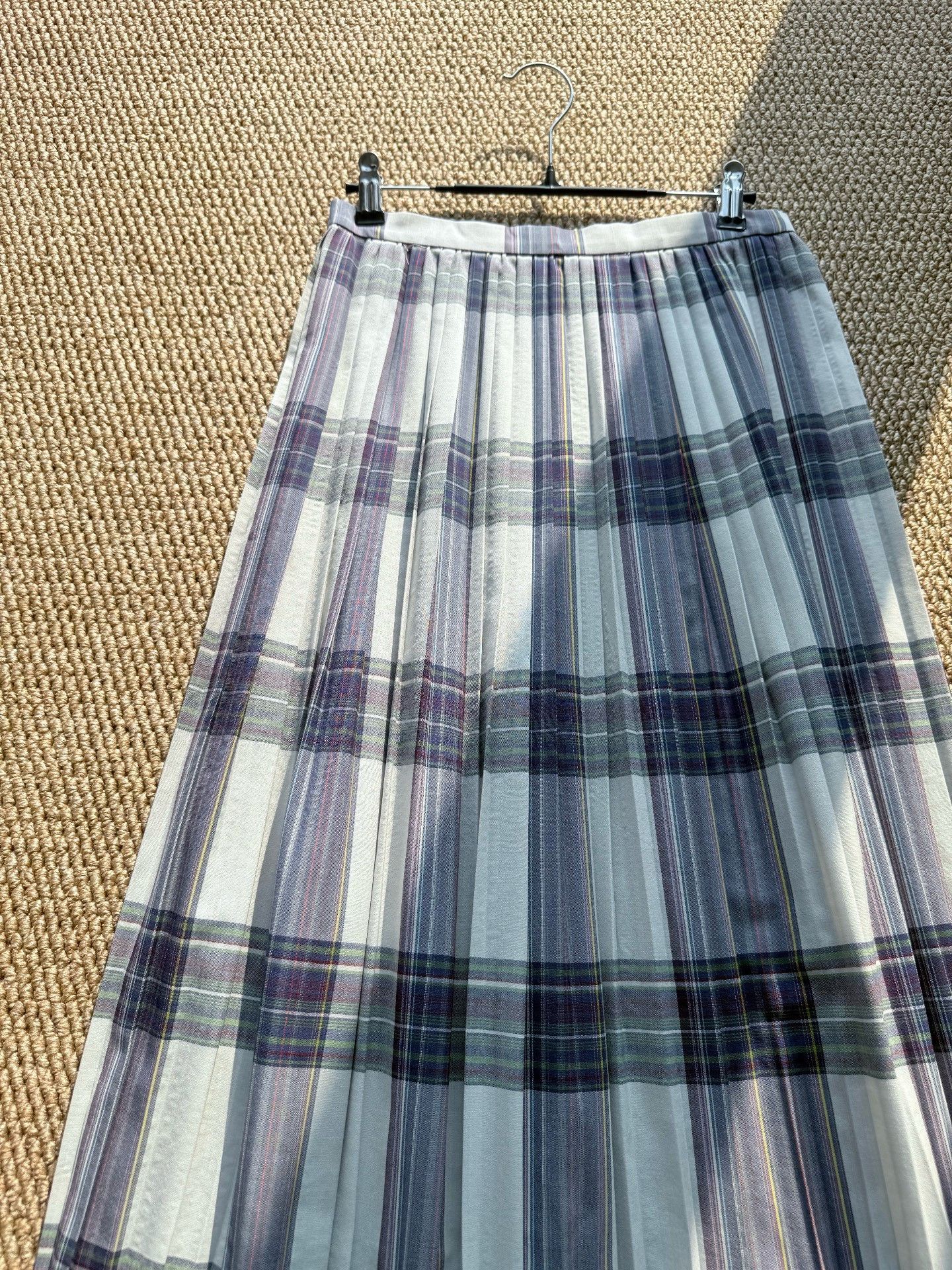 Auralee AURALEE Plaid Wool Pleated Skirt Size 28" / US 6 / IT 42 - 4 Thumbnail