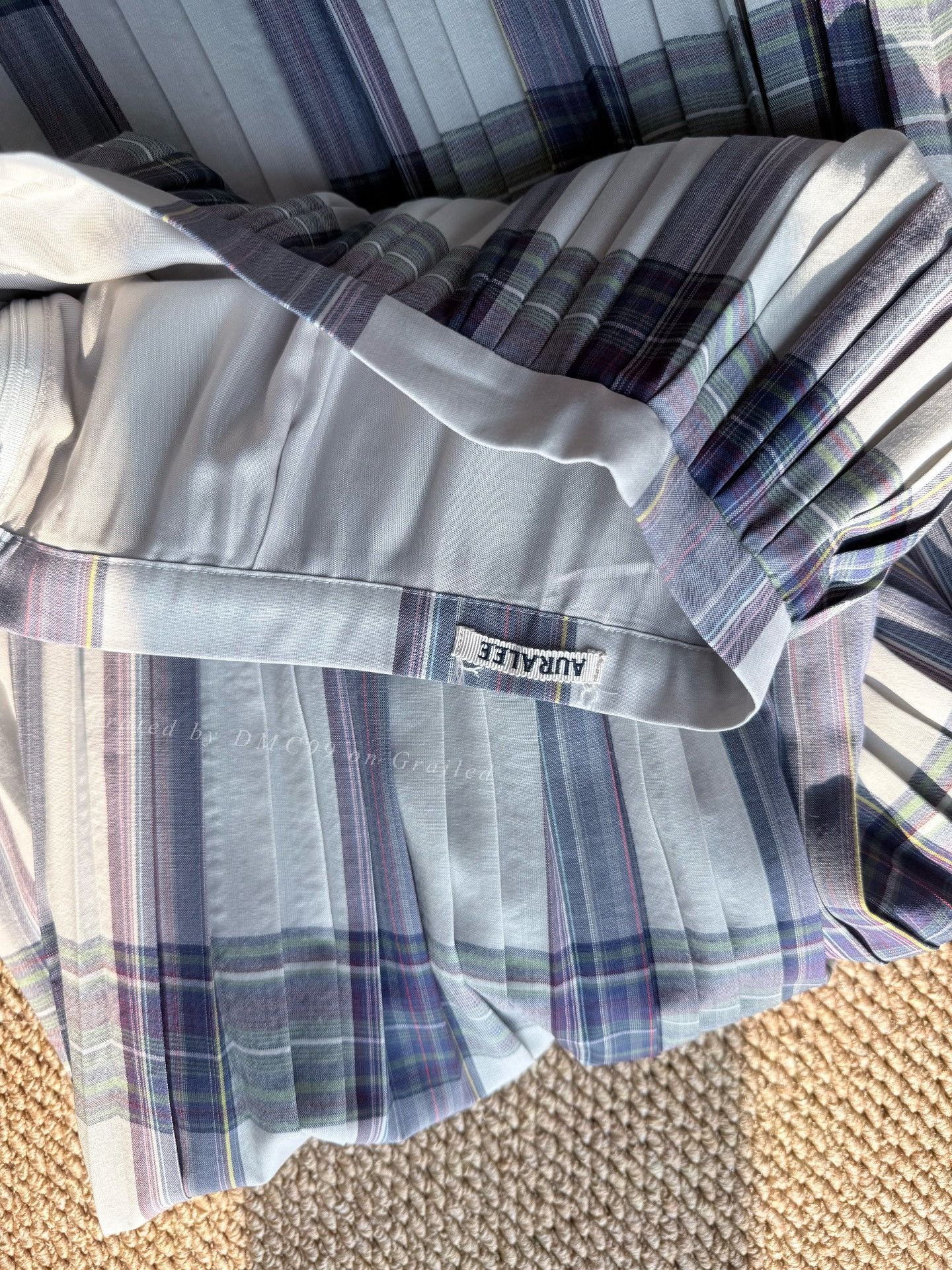 Auralee AURALEE Plaid Wool Pleated Skirt Size 28" / US 6 / IT 42 - 6 Thumbnail