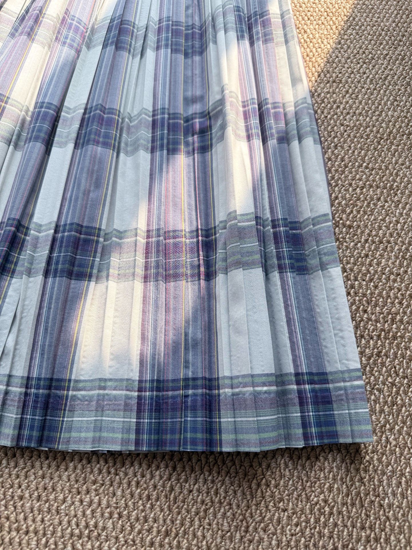 Auralee AURALEE Plaid Wool Pleated Skirt Size 28" / US 6 / IT 42 - 5 Thumbnail
