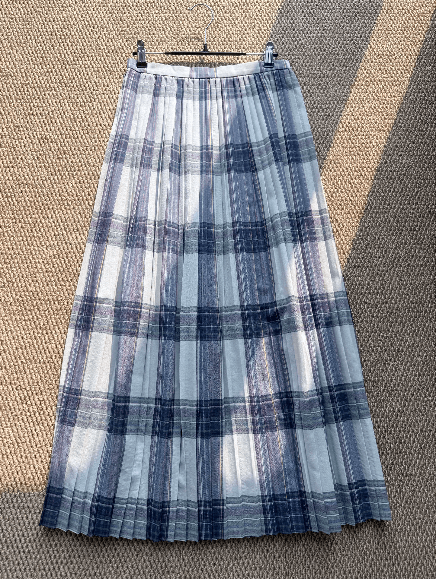 Auralee AURALEE Plaid Wool Pleated Skirt Size 28" / US 6 / IT 42 - 2 Thumbnail