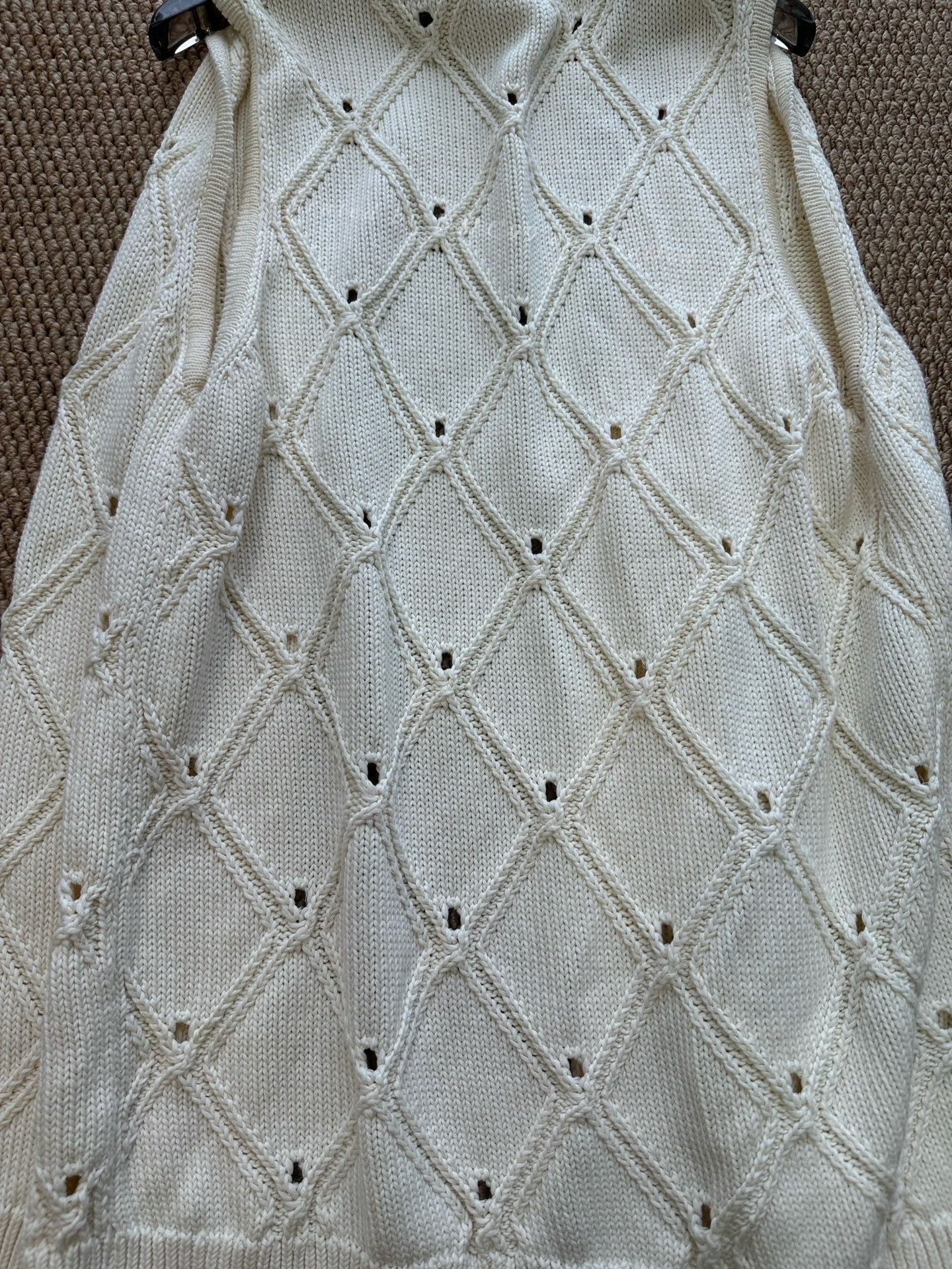 Namacheko Namacheko Beige Diamond Knit Vest Size US XS / EU 42 / 0 - 7 Thumbnail