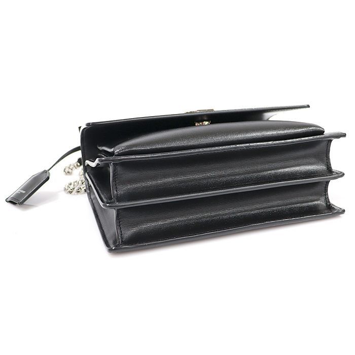 Yves Saint Laurent Black Calfskin Silver Chain Sunset Medium Shoulder Bag Size ONE SIZE - 5 Thumbnail