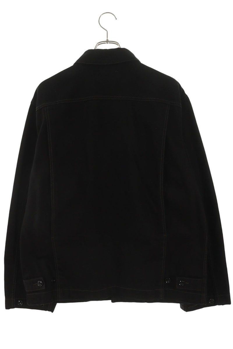 Lemaire LEMAIRE Cotton Leather Boxy Jacket Black Size M Size US M / EU 48-50 / 2 - 2 Thumbnail