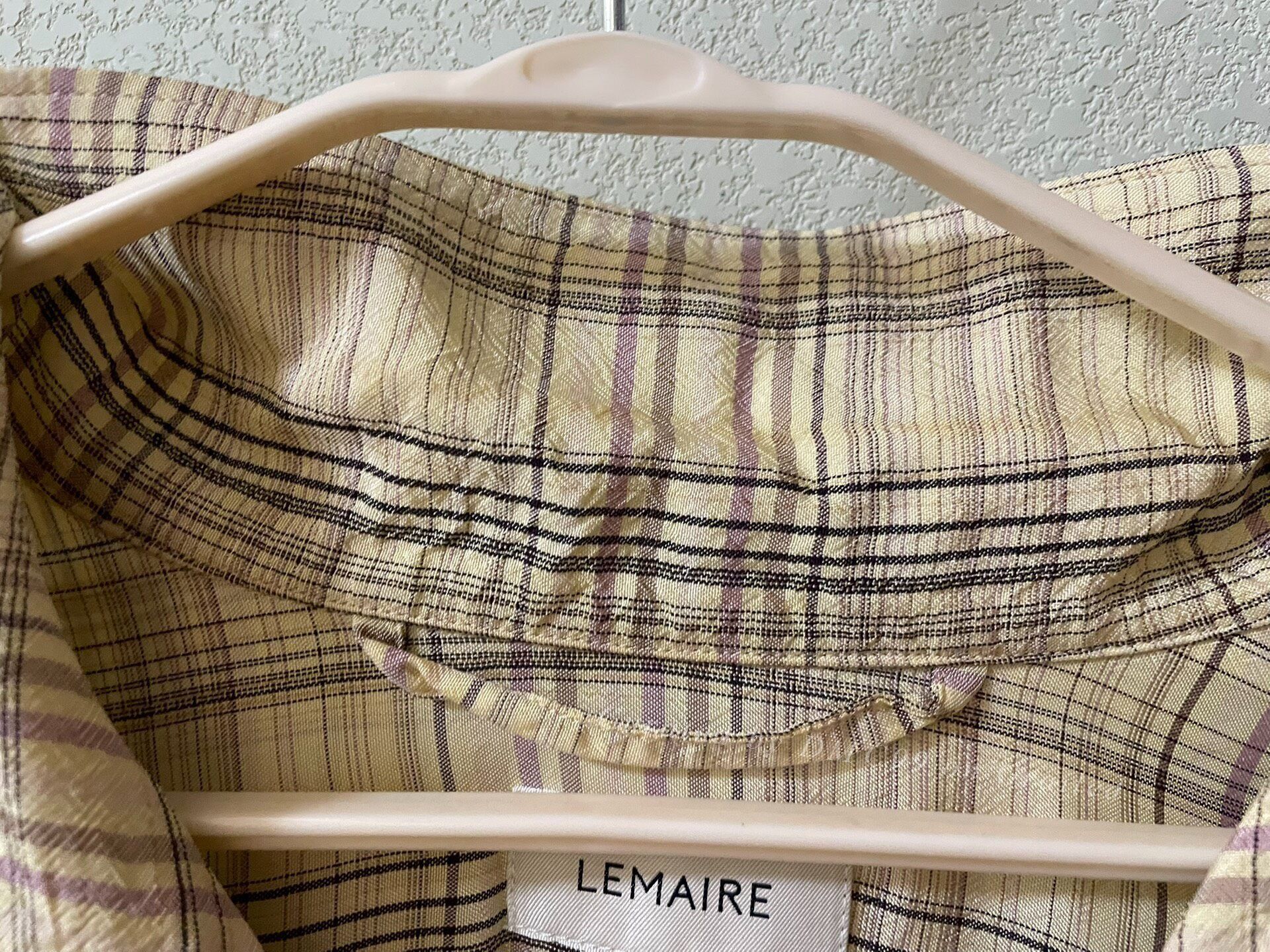 Lemaire Lemaire 20SS Convertible Collar Rayon Plaid Shirt Size US M / EU 48-50 / 2 - 4 Thumbnail