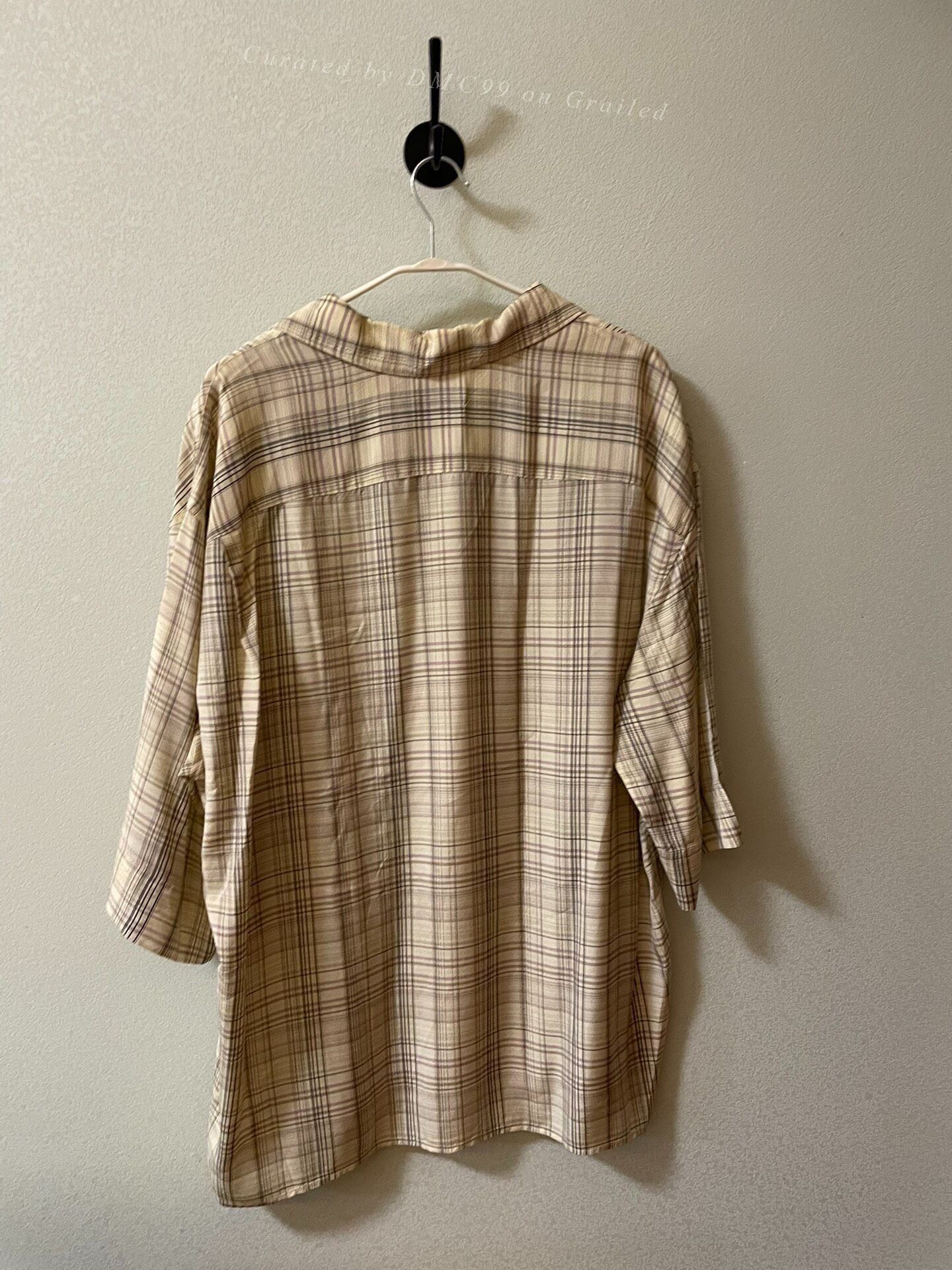 Lemaire Lemaire 20SS Convertible Collar Rayon Plaid Shirt Size US M / EU 48-50 / 2 - 2 Thumbnail