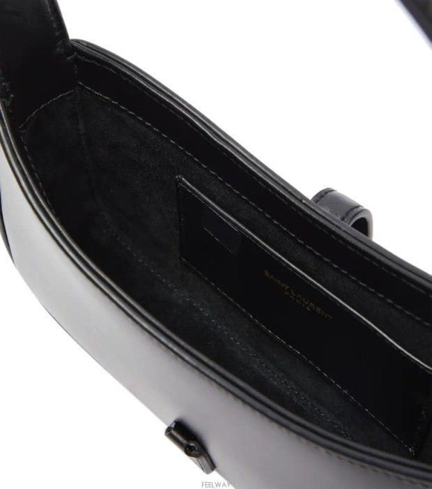 Yves Saint Laurent Monogram Mini Hobo Bag Black Size ONE SIZE - 13 Thumbnail