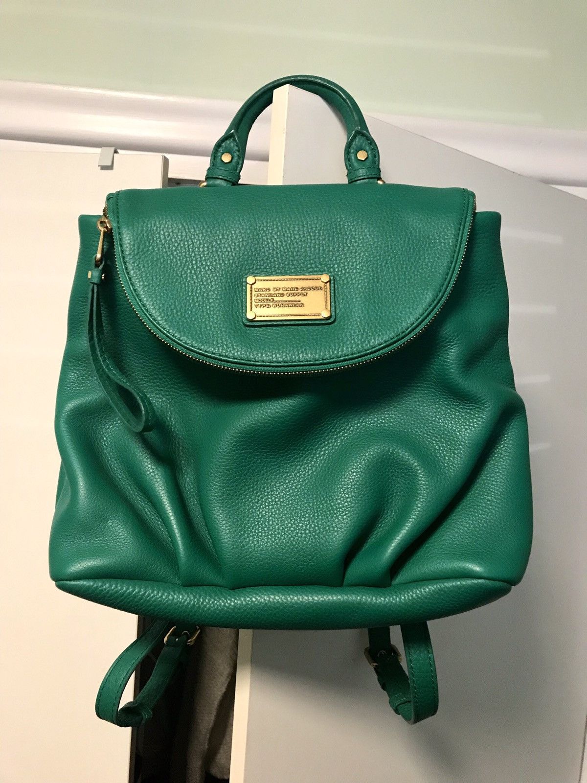 Marc by Marc Jacob’s green leather backpack Marc Jacobs Julie Verhoeven Camo Embellished Biker Backpack  main image 3