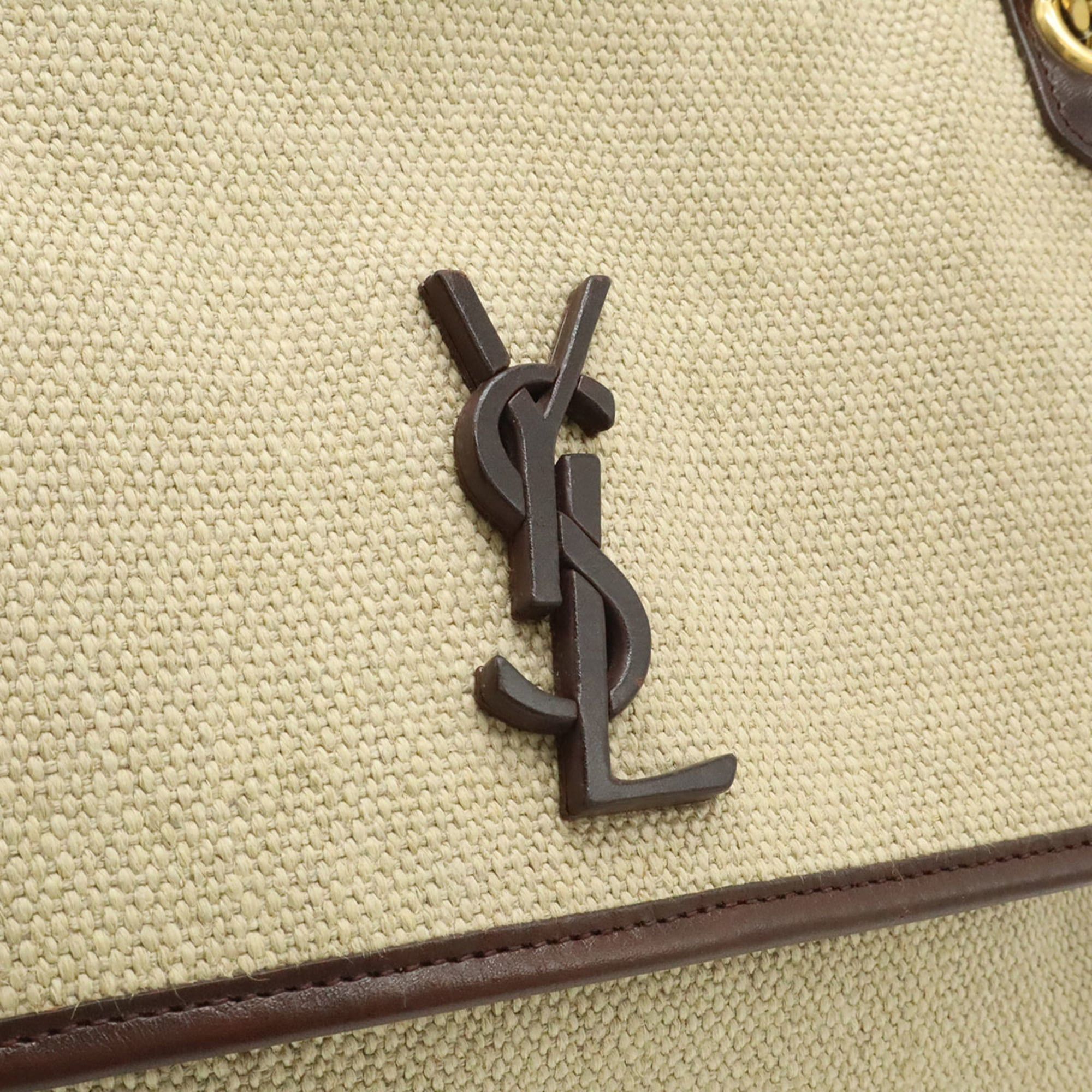 Yves Saint Laurent Yves Saint Laurent SAINT LAURENT PARIS YSL NIKI Medium Chain Shoulder Bag, Linen Canvas, Beige, 633150 Size ONE SIZE - 10 Thumbnail