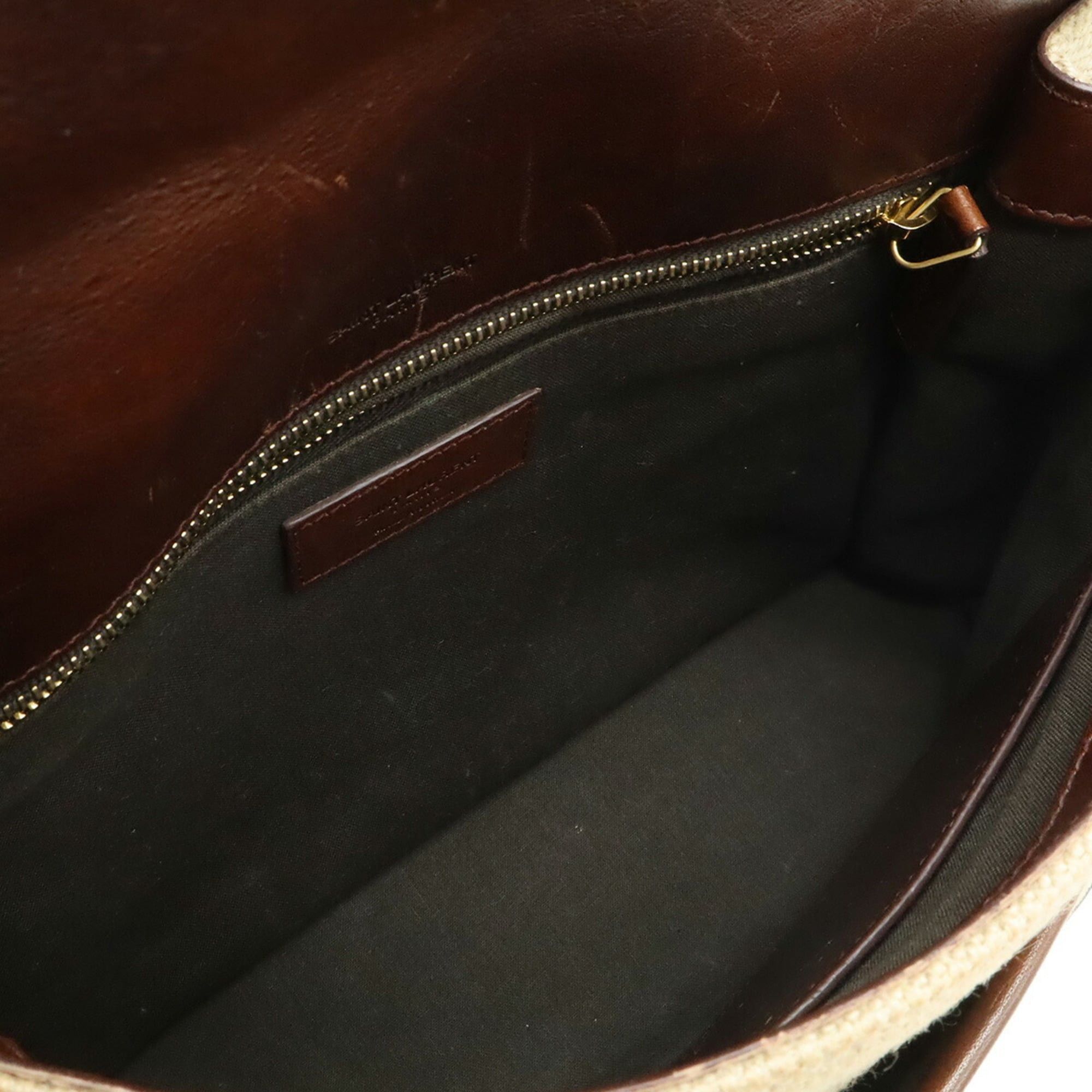 Yves Saint Laurent Yves Saint Laurent SAINT LAURENT PARIS YSL NIKI Medium Chain Shoulder Bag, Linen Canvas, Beige, 633150 Size ONE SIZE - 8 Thumbnail