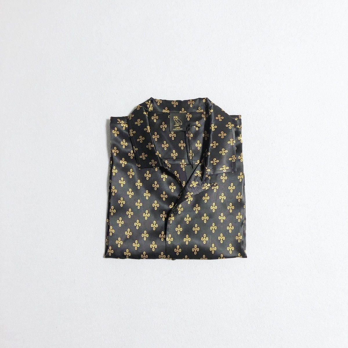 ovo monogram silk shirt