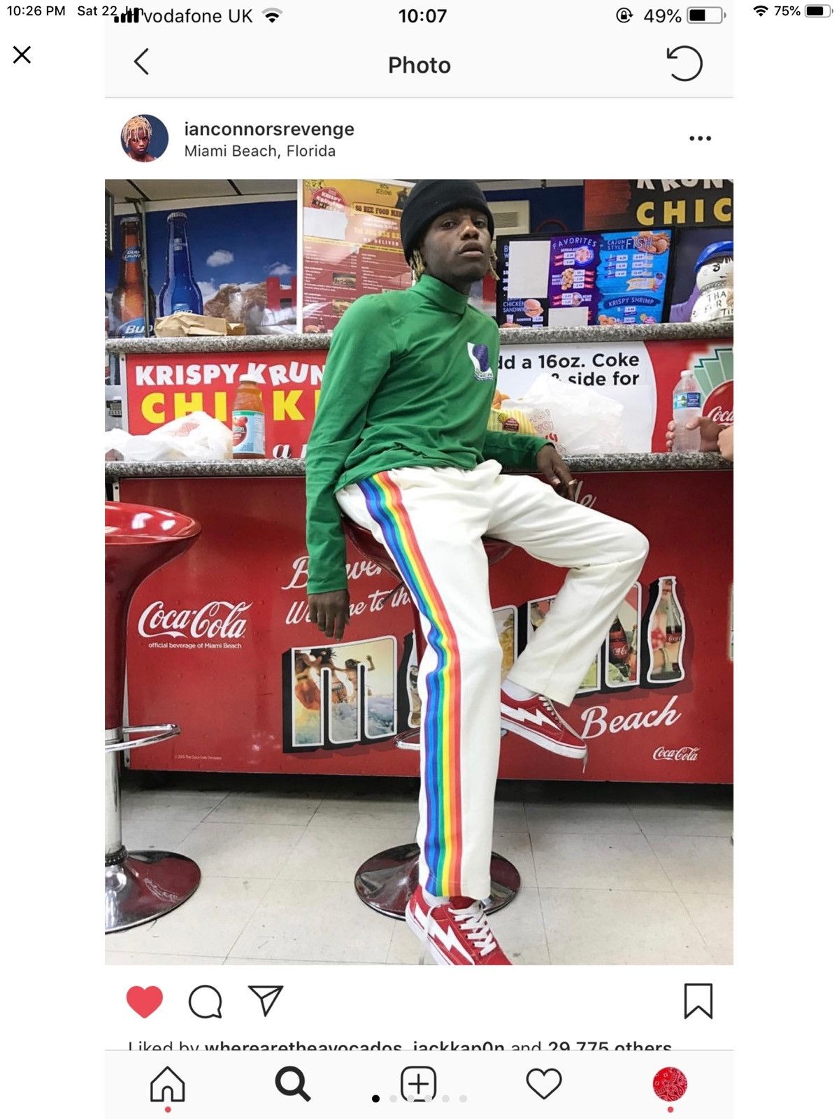 Xander Zhou Ian Connor rainbow track pants Grailed