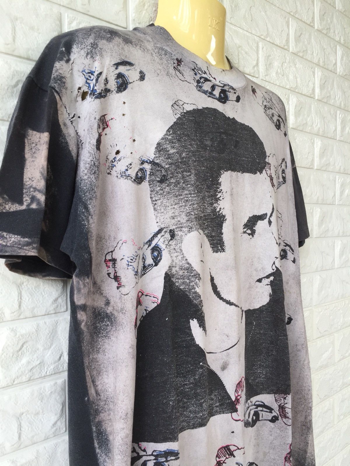 Band Tees × The Real McCoy's × Vintage Vtg 90s Steve McQueen James Dean Porsche 356 Speedster Tee Size US L / EU 52-54 / 3 - 5 Thumbnail
