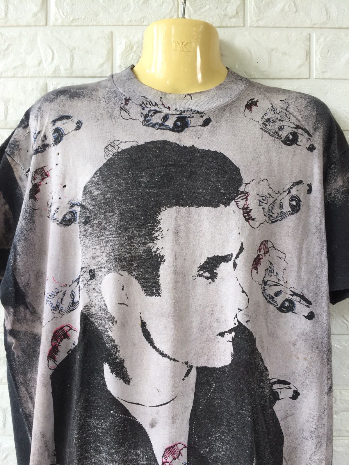 Band Tees × The Real McCoy's × Vintage Vtg 90s Steve McQueen James Dean Porsche 356 Speedster Tee Size US L / EU 52-54 / 3 - 3 Thumbnail