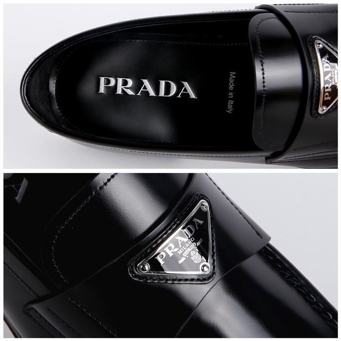 Prada Triangle Logo Brushed Leather Loafer Size US 7 / EU 40 - 12 Thumbnail