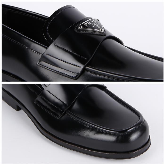 Prada Triangle Logo Brushed Leather Loafer Size US 7 / EU 40 - 13 Thumbnail