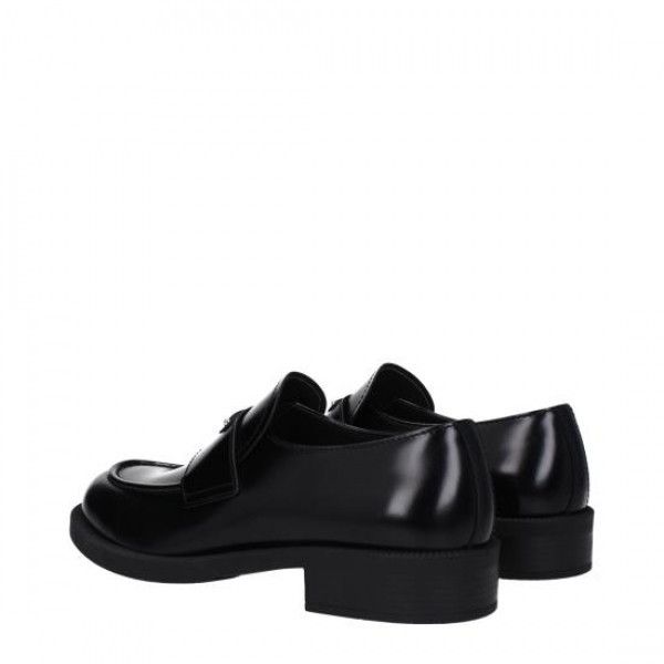 Prada Triangle Logo Brushed Leather Loafers Size US 7.5 / EU 40-41 - 7 Thumbnail