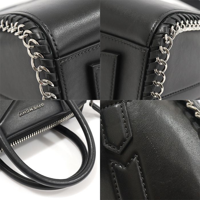 Givenchy Black Leather Chain Detail Antigona Small Size ONE SIZE - 7 Thumbnail