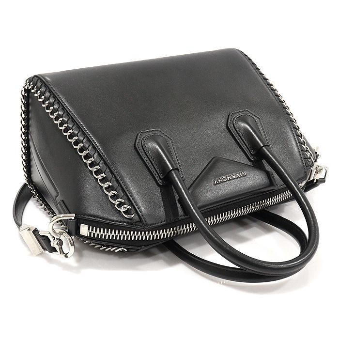 Givenchy Black Leather Chain Detail Antigona Small Size ONE SIZE - 4 Thumbnail