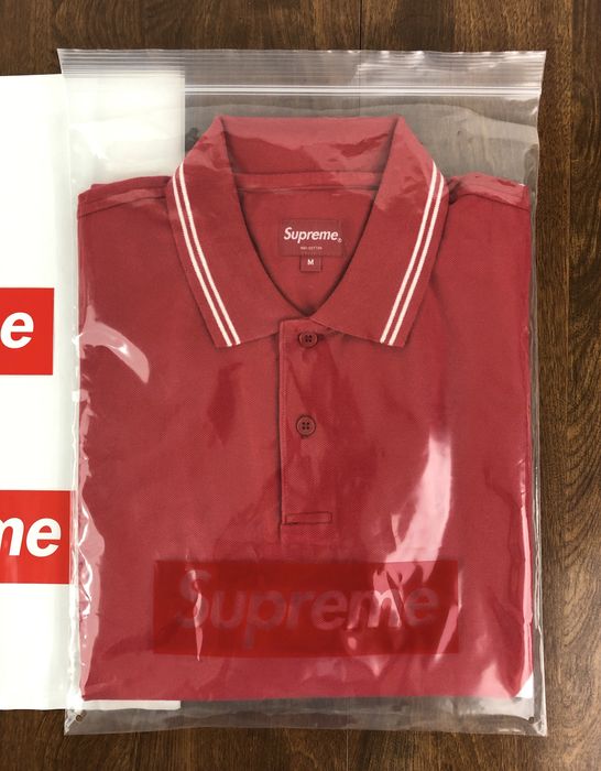 Supreme Supreme S logo Polo Red Size Medium | Grailed