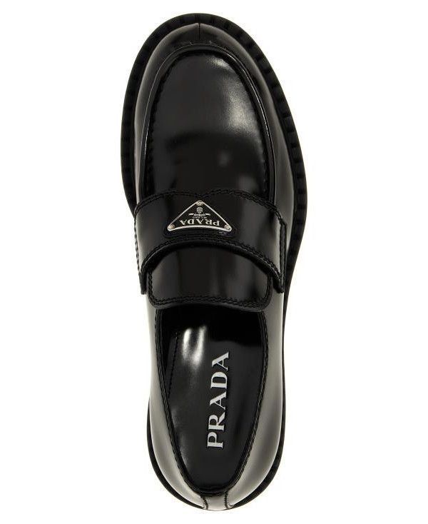 Prada Chocolate Brushed Leather Loafers Size US 7.5 / EU 40-41 - 7 Thumbnail