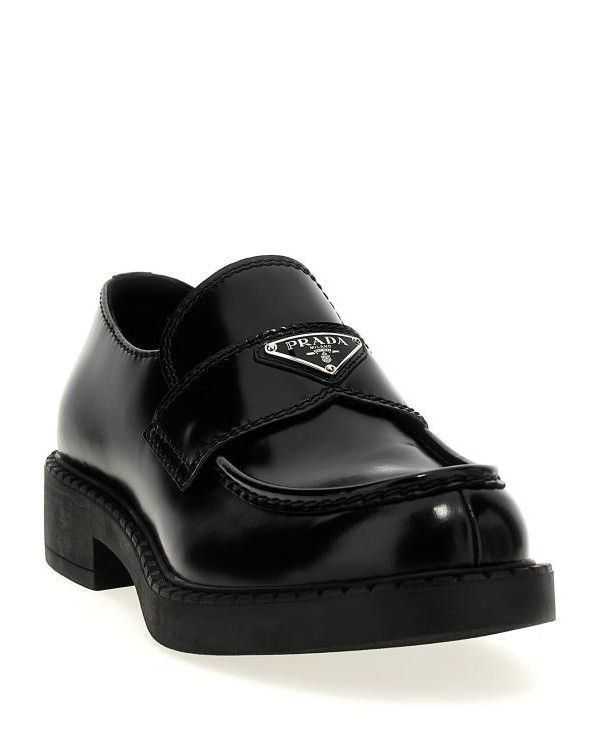 Prada Chocolate Brushed Leather Loafers Size US 7.5 / EU 40-41 - 5 Thumbnail