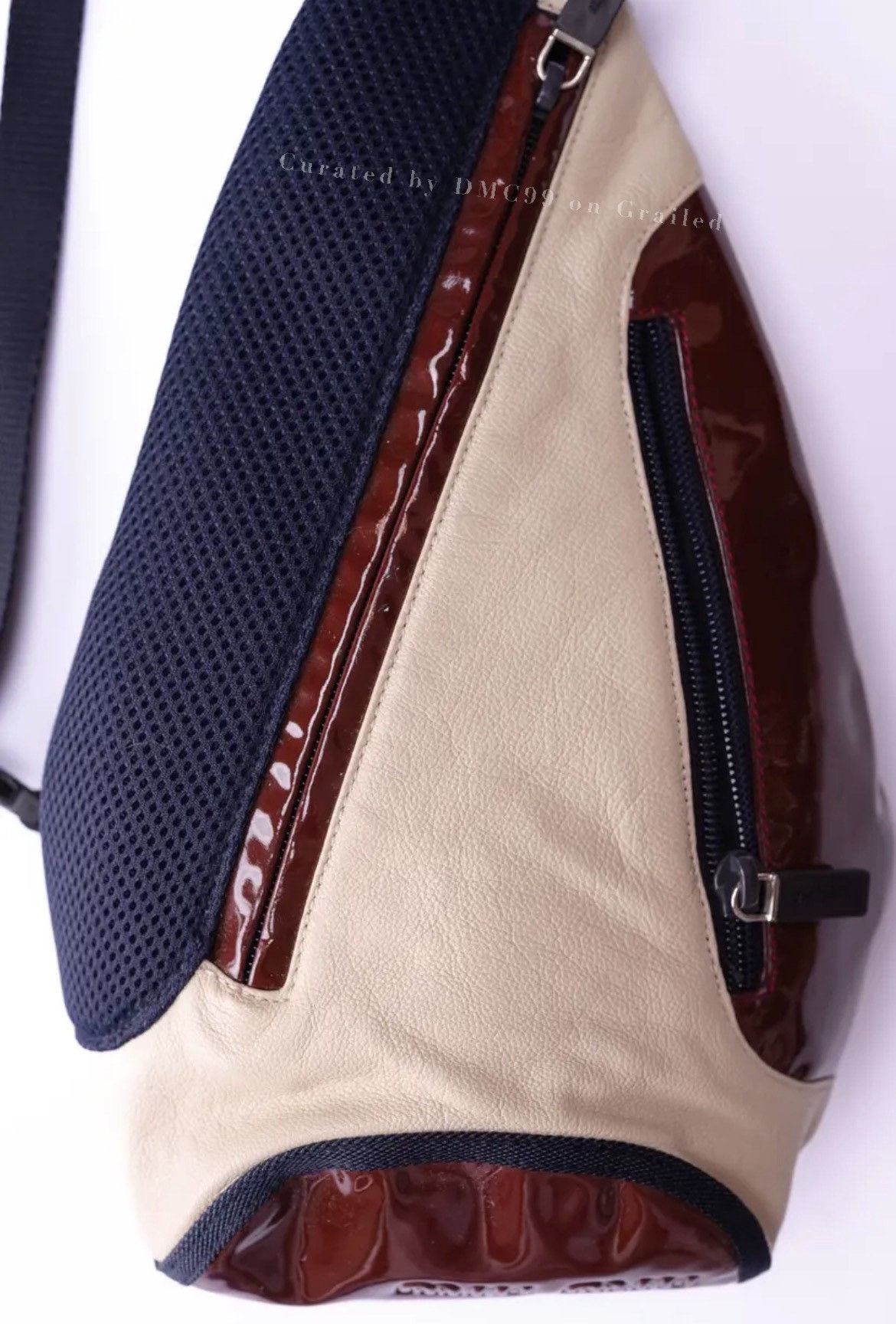 Miu Miu Miu Miu 2000SS Leather Mesh Sling Backpack Size ONE SIZE - 2 Thumbnail