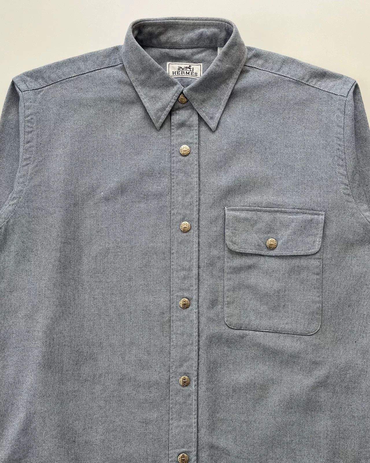 HERMESシャツ Hermes Hermes 1990s Long-Sleeve Oxford Shirt | Grailed
