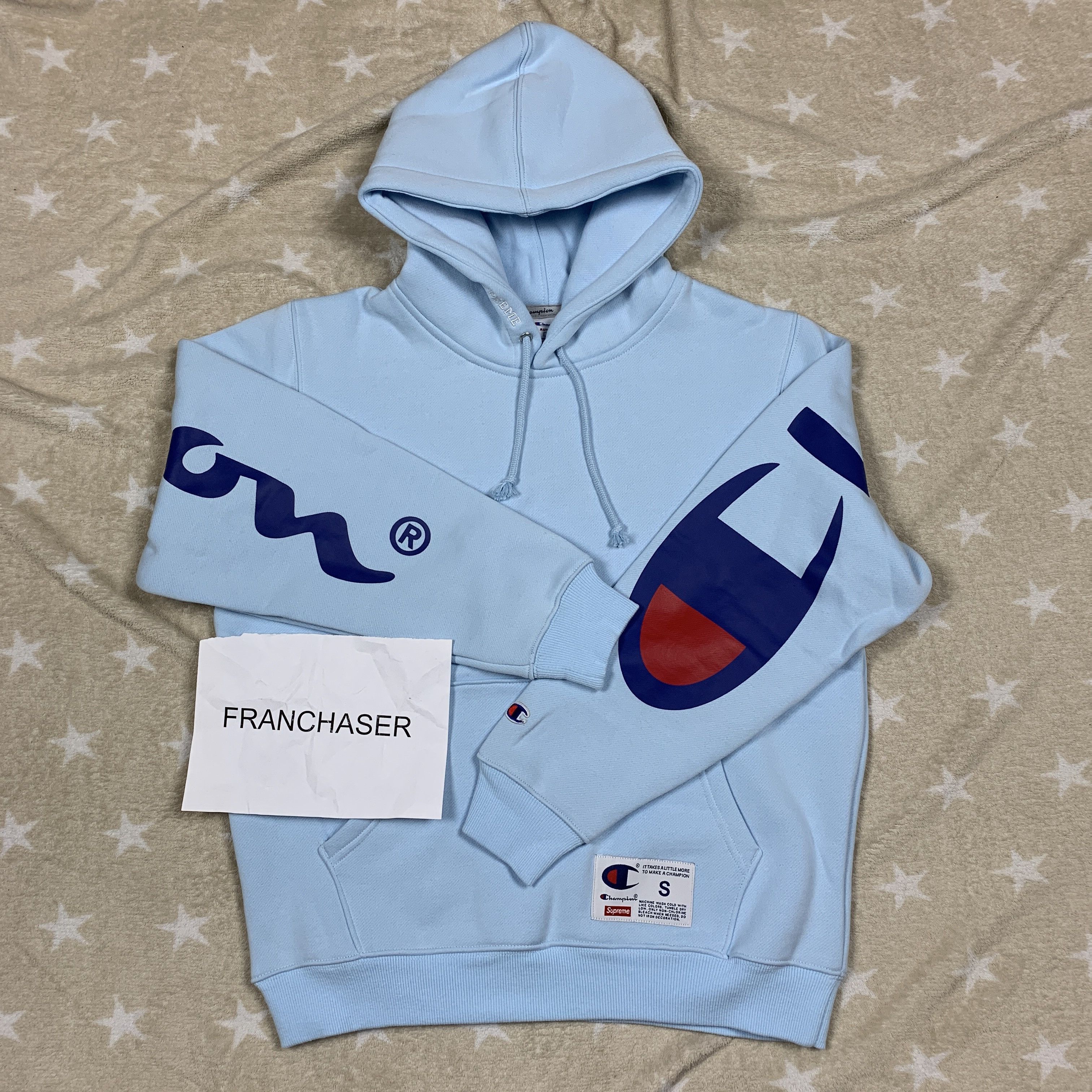 Supreme Champion Hooded Sweatshirt (SS18) Light Blue