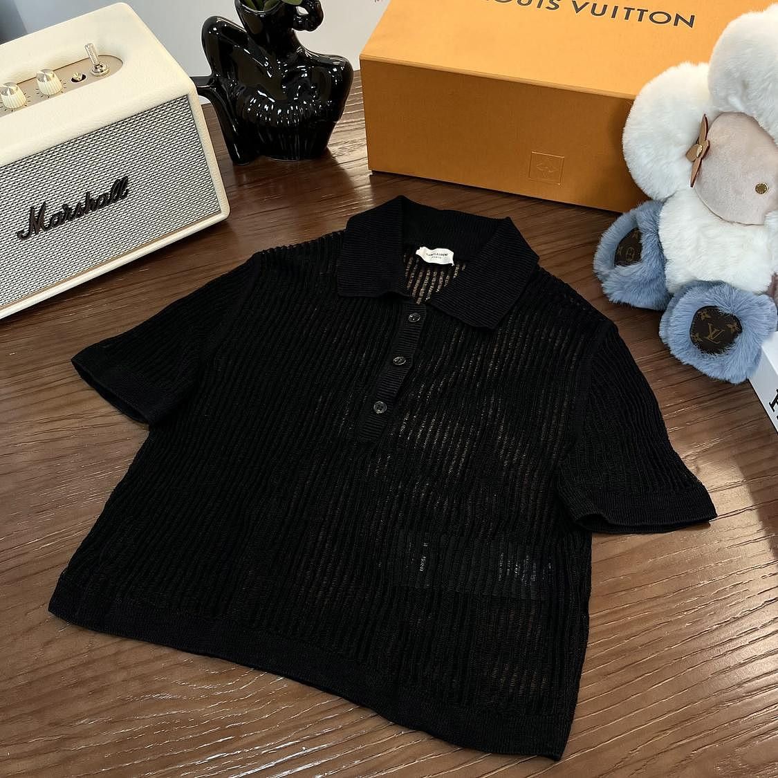 Saint Laurent Paris Saint Laurent Linen Silk Knit Polo Size M