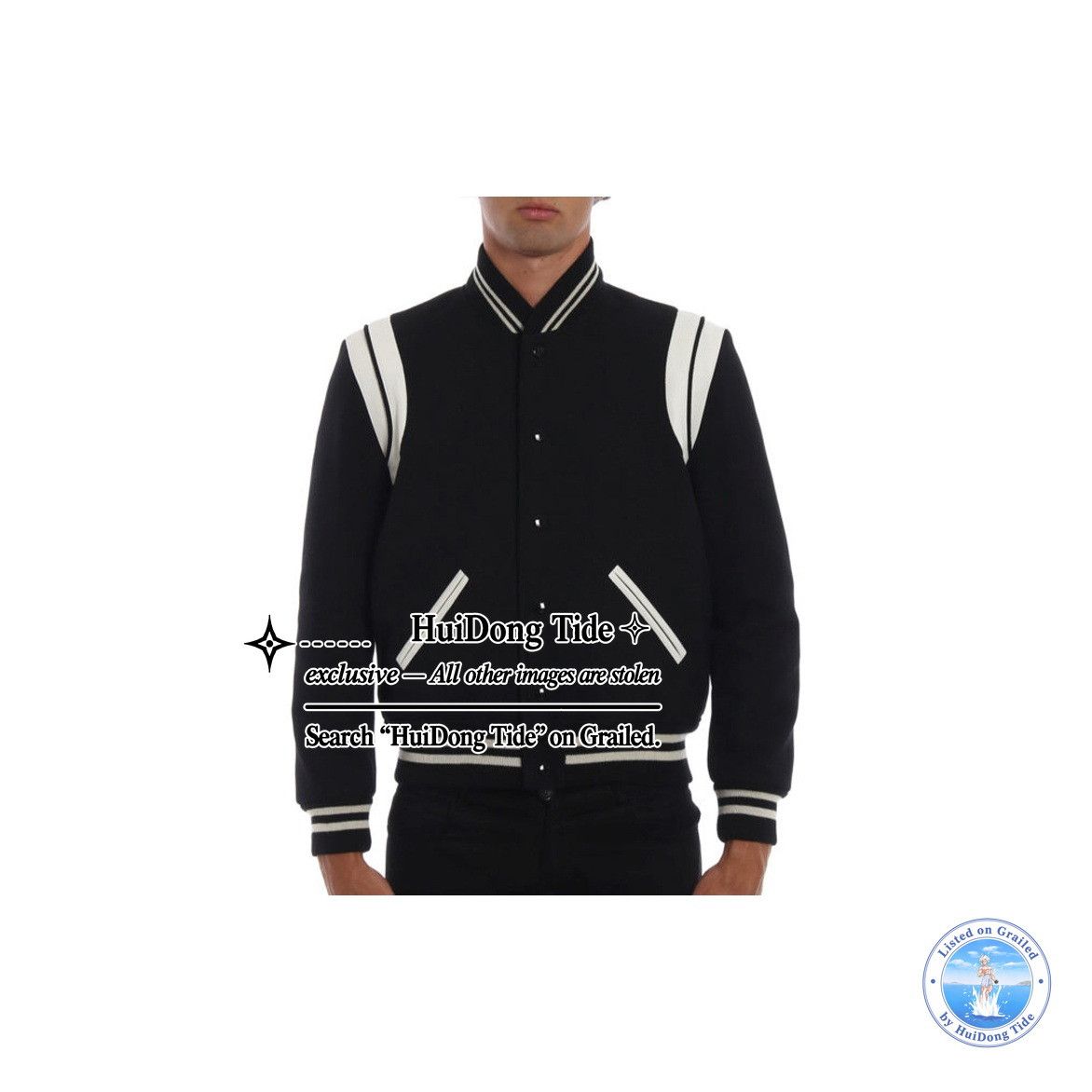 Saint Laurent Paris Saint Laurent Wool Varsity Jacket Size 44 Size US S / EU 44-46 / 1 - 7 Thumbnail