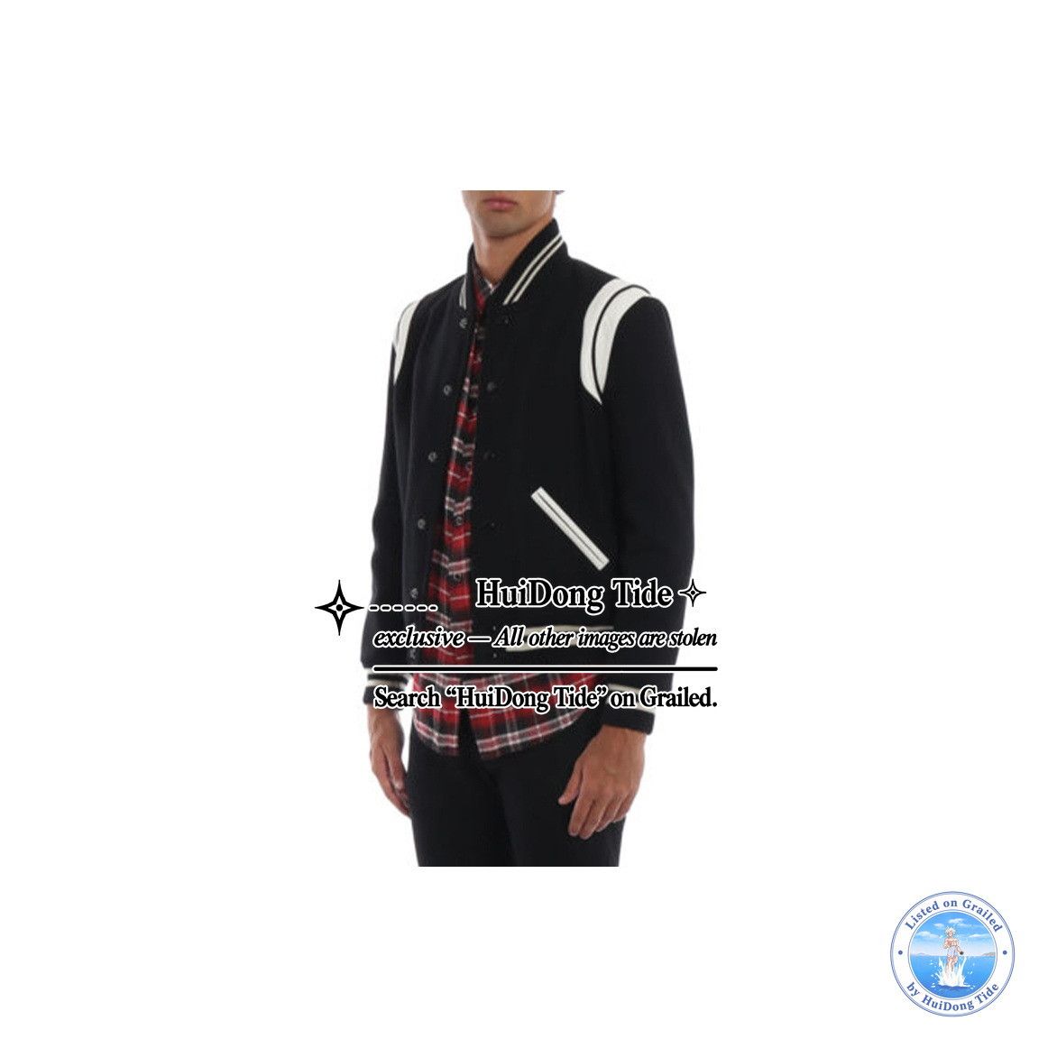 Saint Laurent Paris Saint Laurent Wool Varsity Jacket Size 44 Size US S / EU 44-46 / 1 - 8 Thumbnail