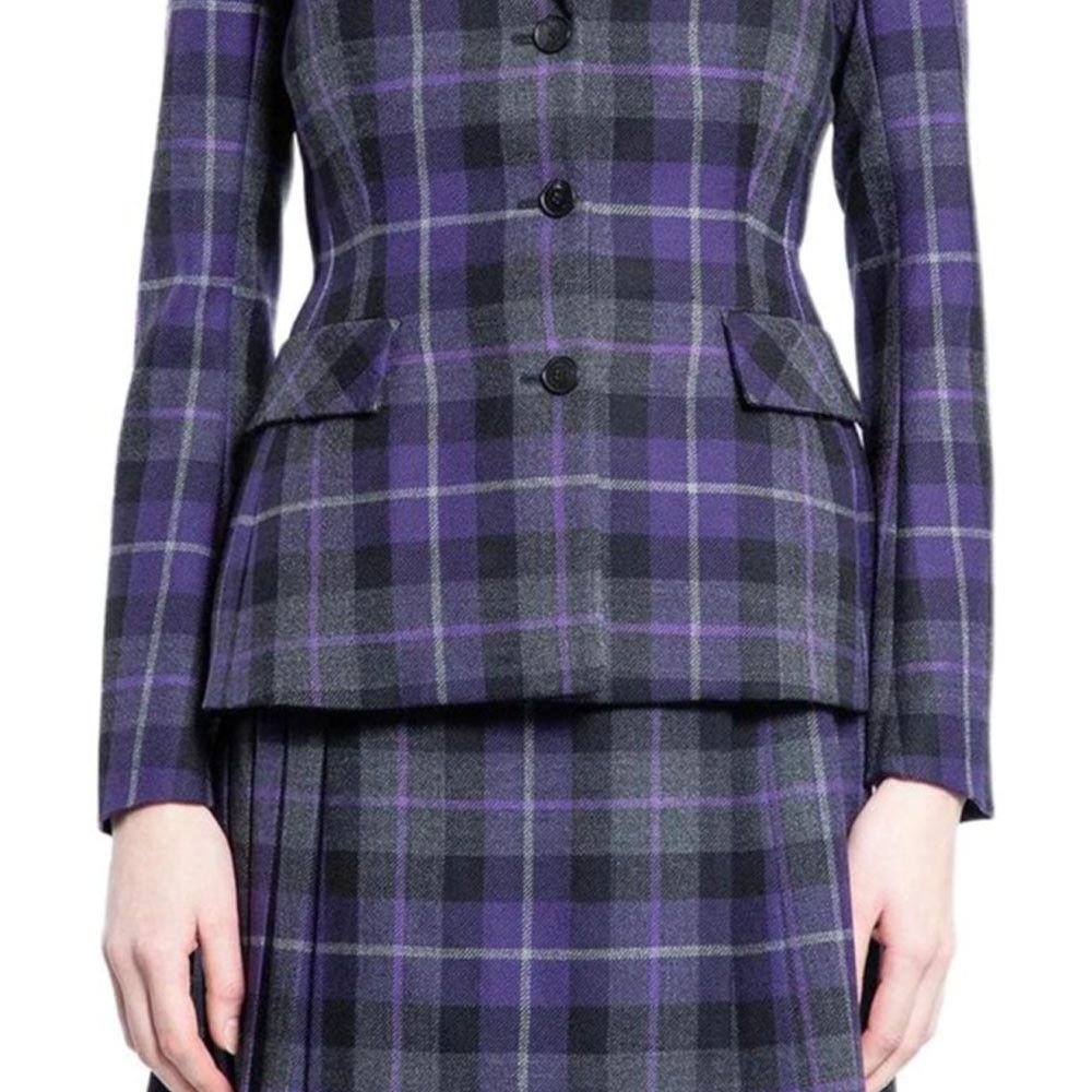 Dior Christian Dior Purple Plaid Wool Blazer Size 38 Size S / US 4 / IT 40 - 11 Thumbnail