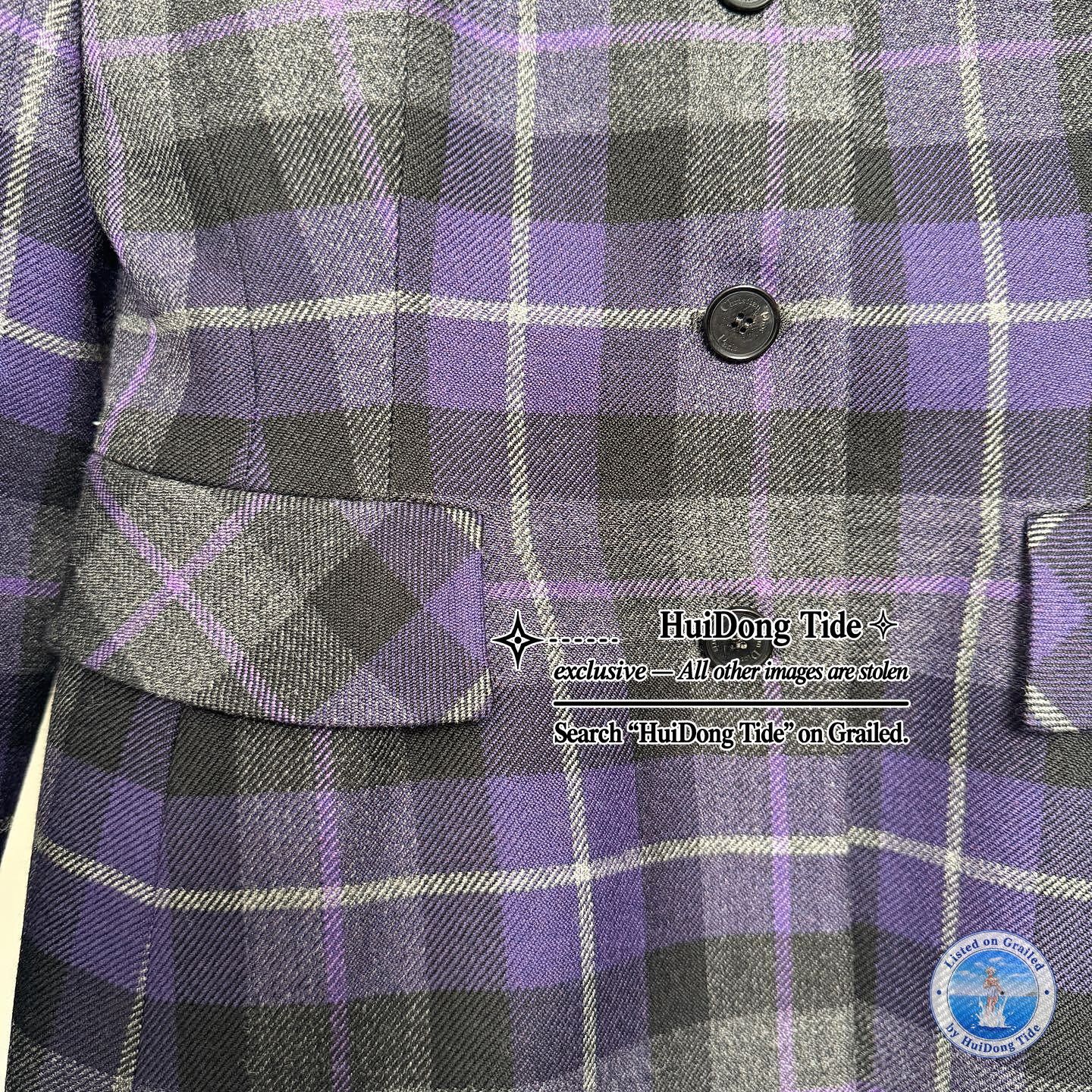 Dior Christian Dior Purple Plaid Wool Blazer Size 38 Size S / US 4 / IT 40 - 7 Thumbnail