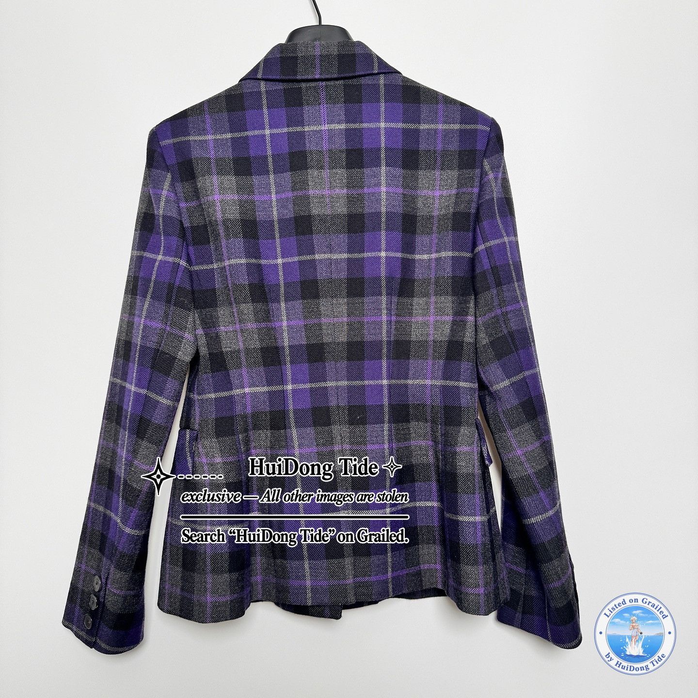 Dior Christian Dior Purple Plaid Wool Blazer Size 38 Size S / US 4 / IT 40 - 3 Thumbnail