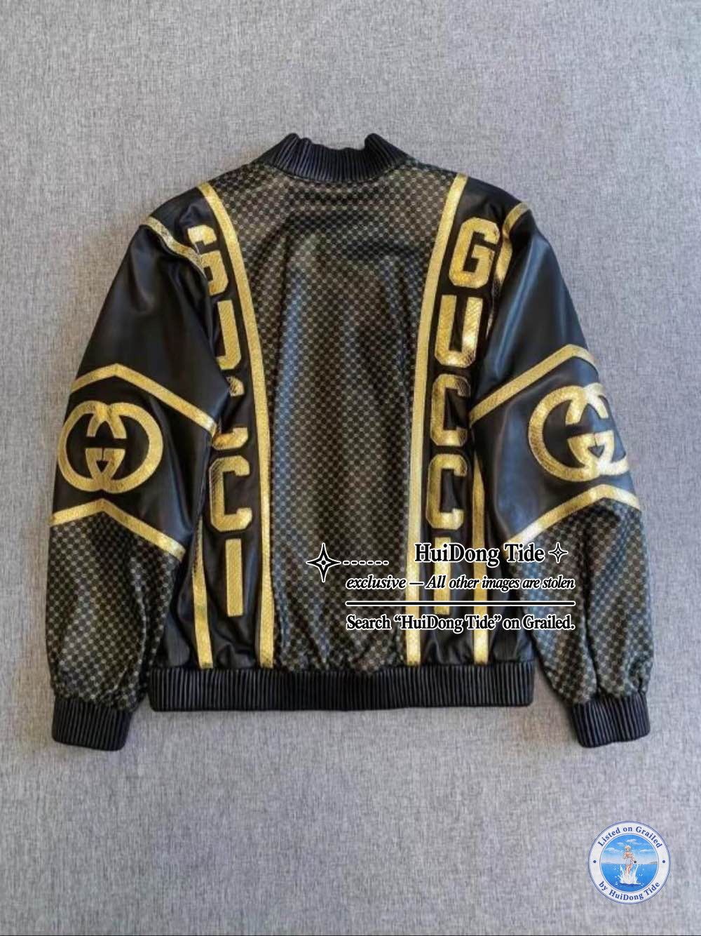 Gucci Gucci x Dapper Dan Leather Bomber Jacket Size M Size US M / EU 48-50 / 2 - 3 Thumbnail