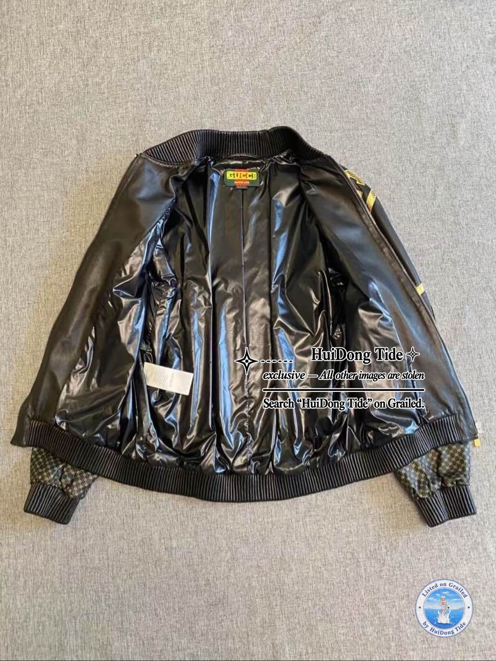 Gucci Gucci x Dapper Dan Leather Bomber Jacket Size M Size US M / EU 48-50 / 2 - 7 Thumbnail