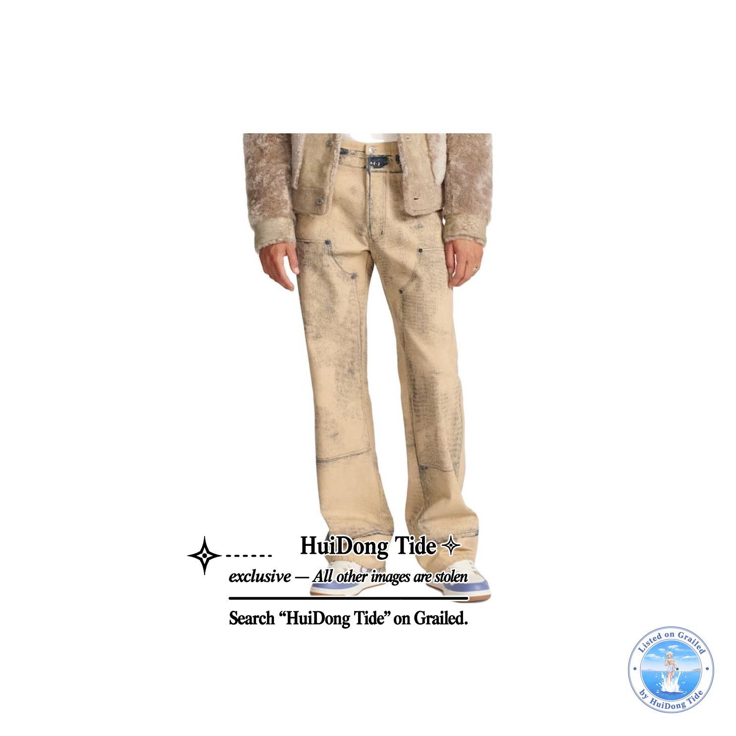 DIOR Printed Multi-Pocket Jeans Size 34