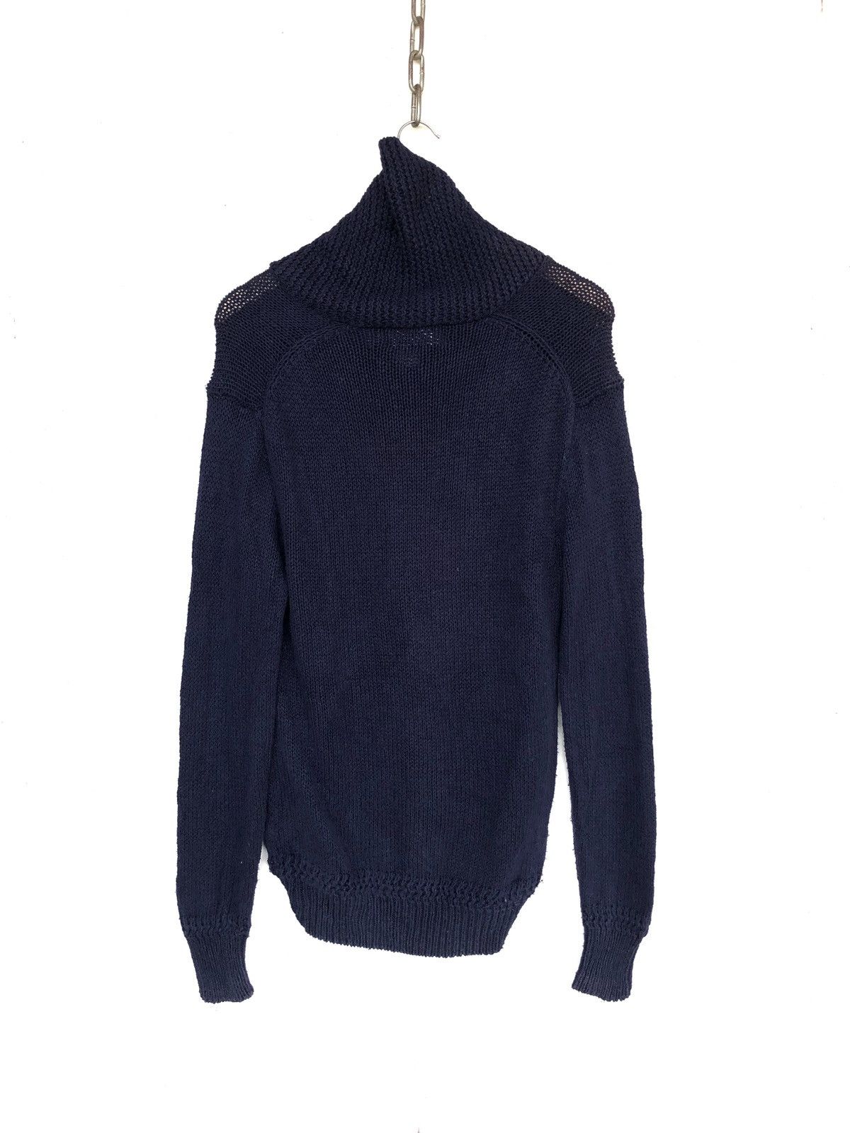 Polo Ralph Lauren Polo RL USA Flag Navy Linen Blend High Neck Hand Knitted Size US M / EU 48-50 / 2 - 7 Thumbnail